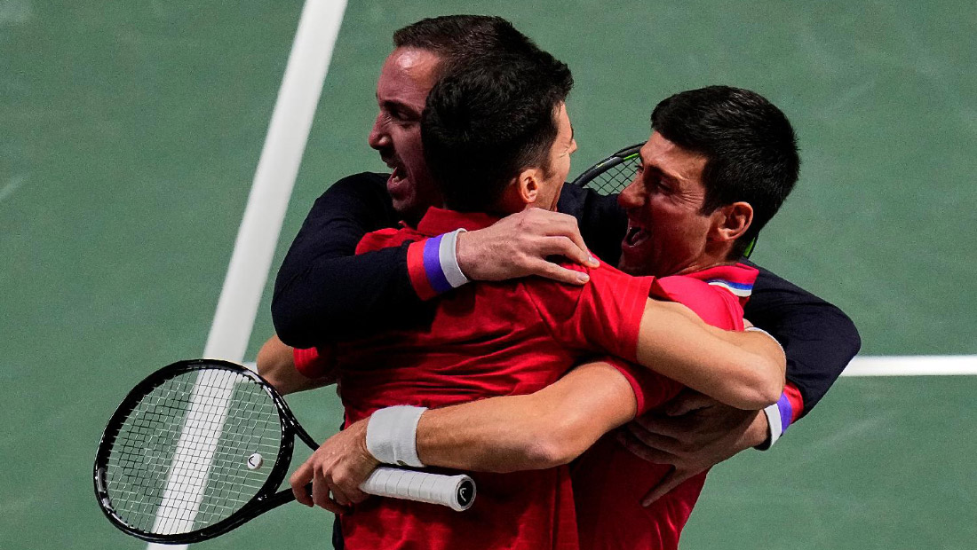 Novak powers Serbia into Davis Cup semifinals! Novak Djokovic